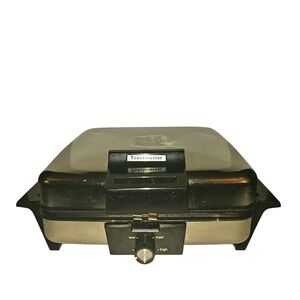 Toastmaster 269C Waffle Baker Square 4-Slice Stainless Steel Adjustable 1400W